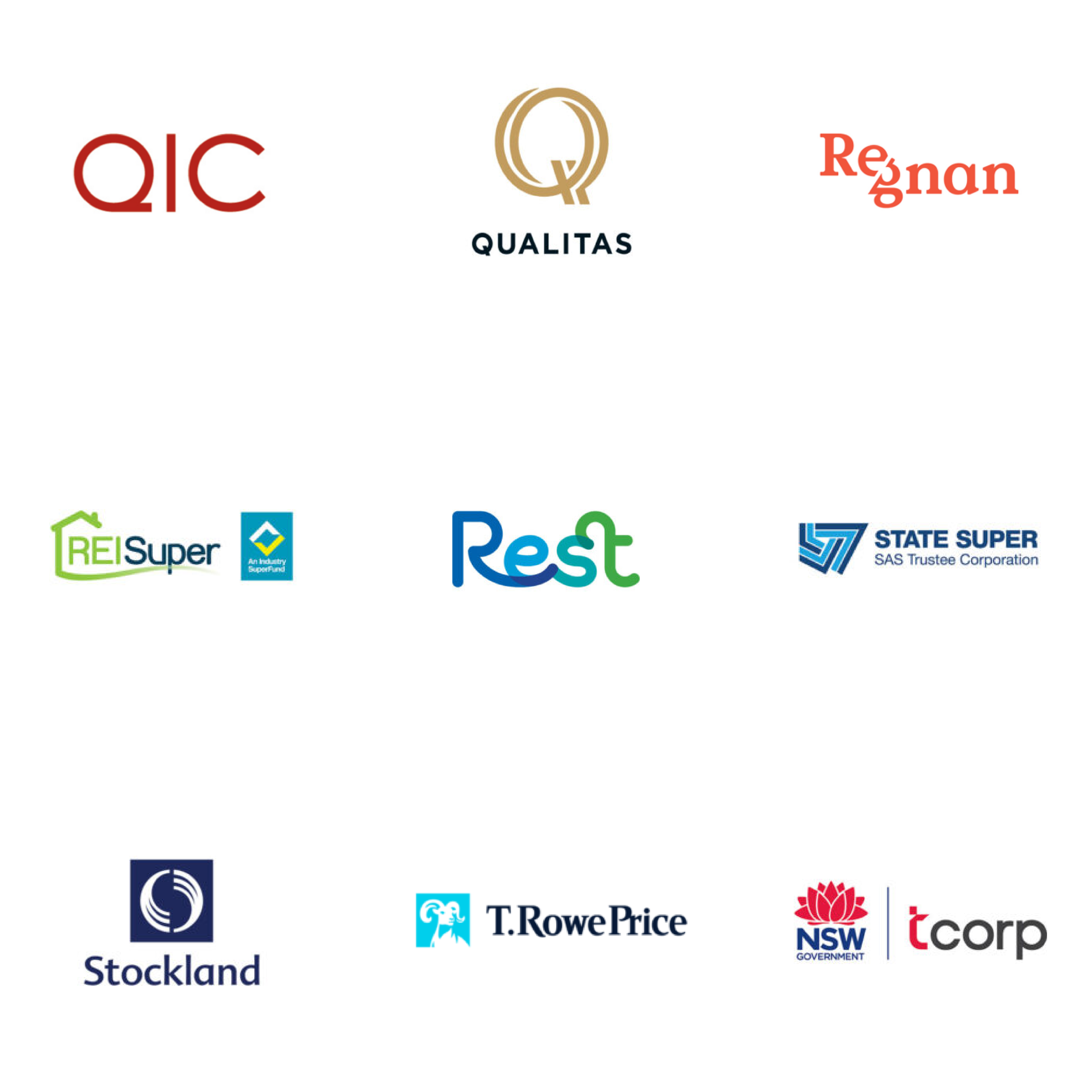 A 3x3 grid displaying the logos of some of the Investor Group on Climate Change's member organisations